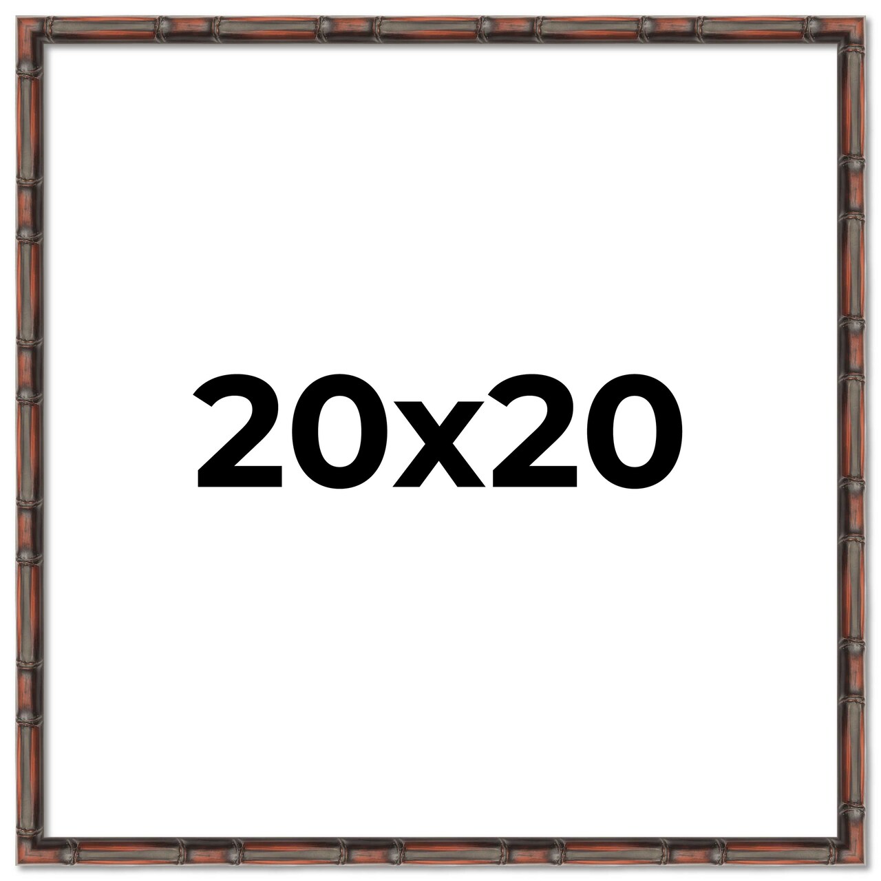 20x20 Bamboo Picture Frame with UV-Resistant Acrylic & Acid Free Backing, Available in 4 Finishes - Brown, Black, Gold, and Natural
